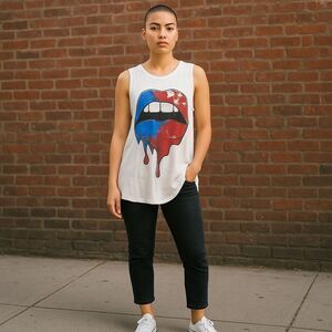 Blue Buttercup Ombré Lips with Stars Size Small